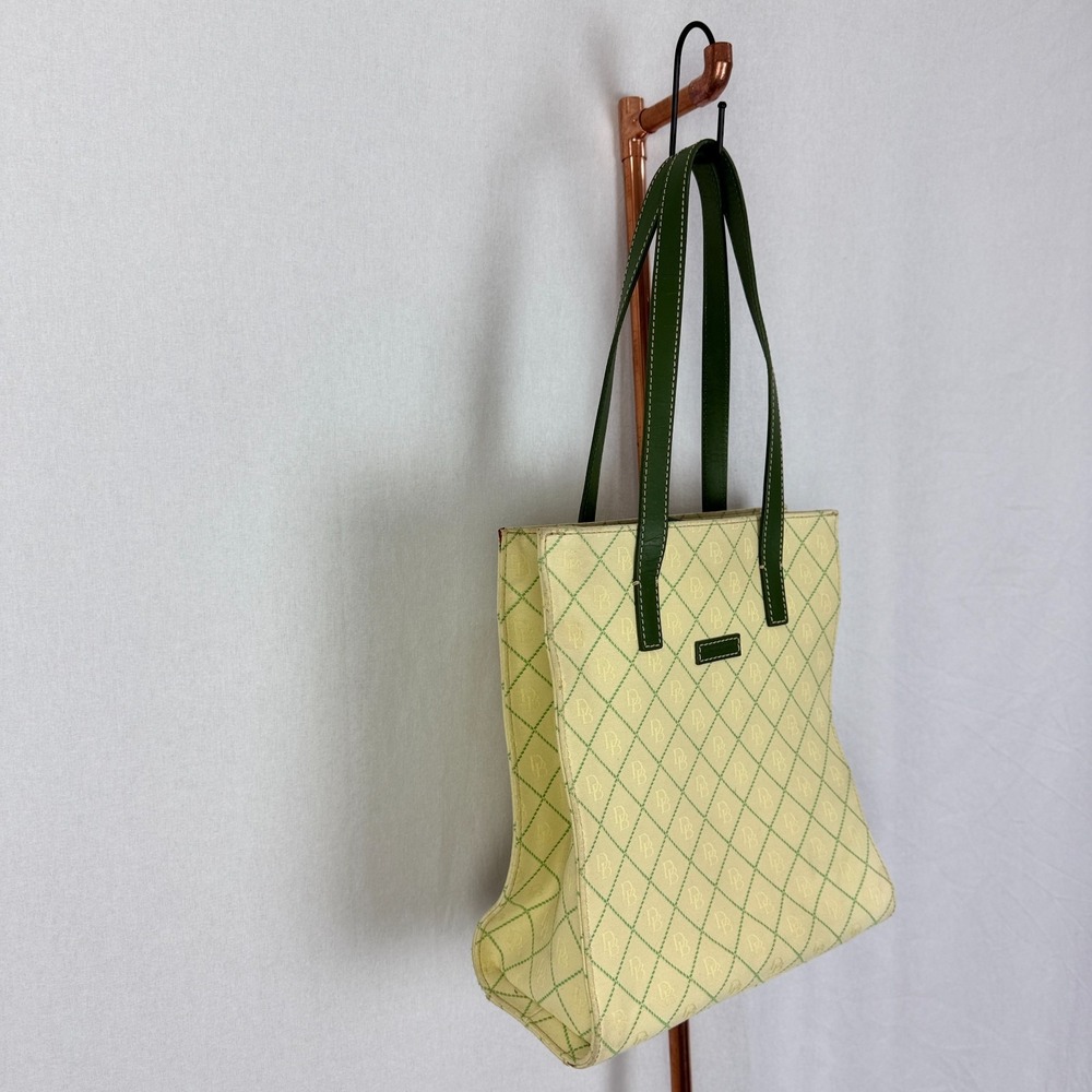 Vintage Doney & Bourke‎ North South Signature Logo Canvas Double Handle Purse